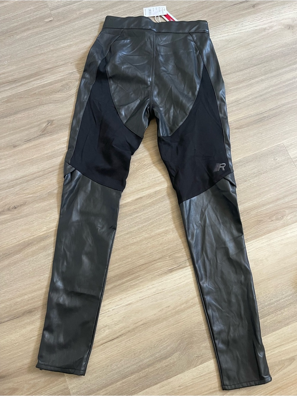 Smoke Rise Red Team Faux Leather Racing Pants - Black - NWT - Picture 3 of 5
